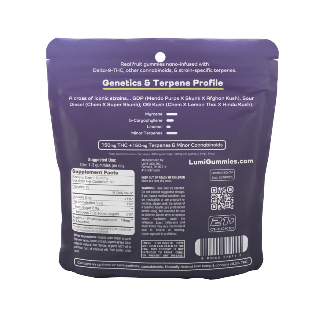 Granddaddy Sour OG (Indica) - 30ct Bag (Case of 5)