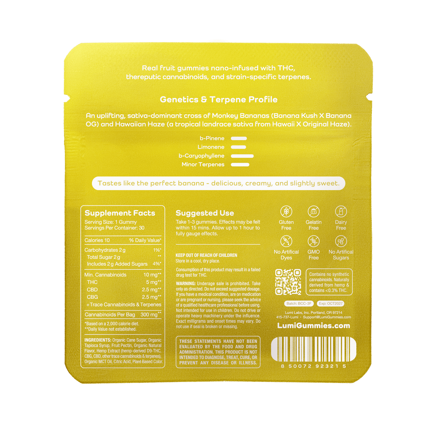 Banana Cream (Sativa) - 30ct Bag (Case of 5)