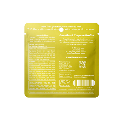 Banana Cream (Sativa) - 10ct Bags of Lumi Minis (Case of 50)