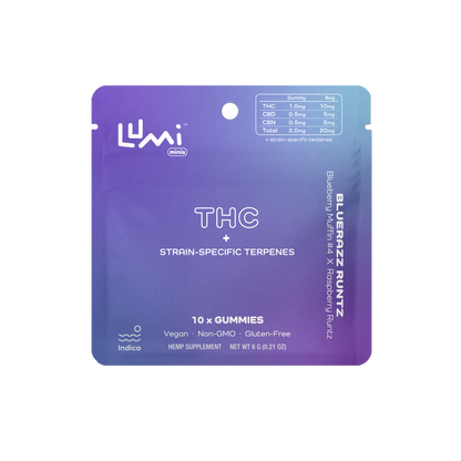 Bluerazz Runtz (Indica) - 10ct Bags of Lumi Minis (Case of 50)
